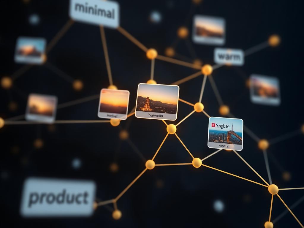 Local AI auto-tagging assets with mood, color and subject